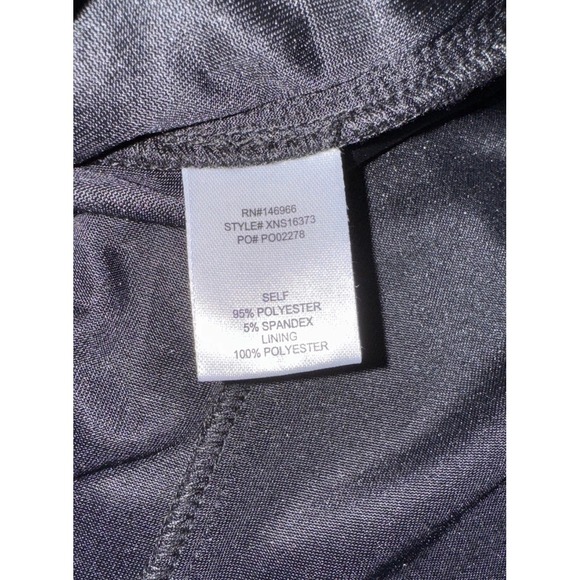 Women's Black Front Slit Bodycon Dress Size 7 Y2K Sequins Whimsygoth - Picture 8 of 8